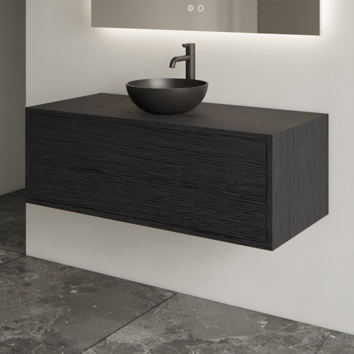 Gliss Desgin Joa badmeubel 100cm black veneer