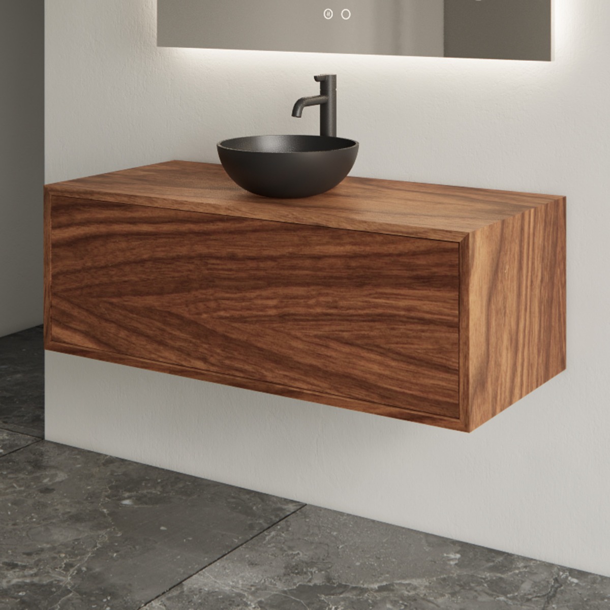 Gliss Desgin Joa badmeubel 100cm walnut