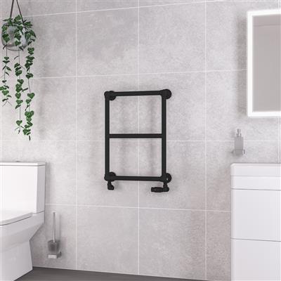 Eastbrook Stour handdoekradiator 50x70cm 221W zwart mat