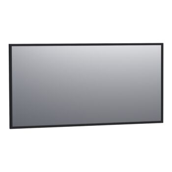 Brauer Onyx rechthoekige spiegel 140x70cm zwart geborsteld