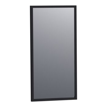 Brauer Onyx rechthoekige spiegel 40x80cm zwart geborsteld