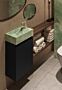 Product afbeelding van: Fontana Green Onyx toiletmeubel met ribbelfront 40cm zwart mat