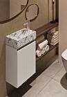 Product afbeelding van: Fontana Terrazzo toiletmeubel met ribbelfront 40cm wit mat