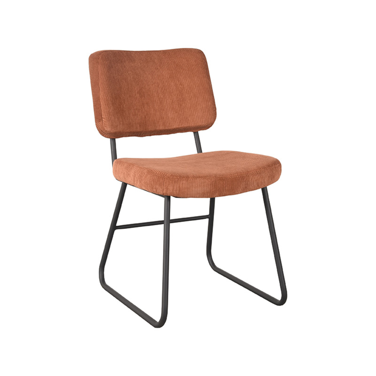 Label51 Noah eetkamerstoel ribcord rust - set van 2 stoelen