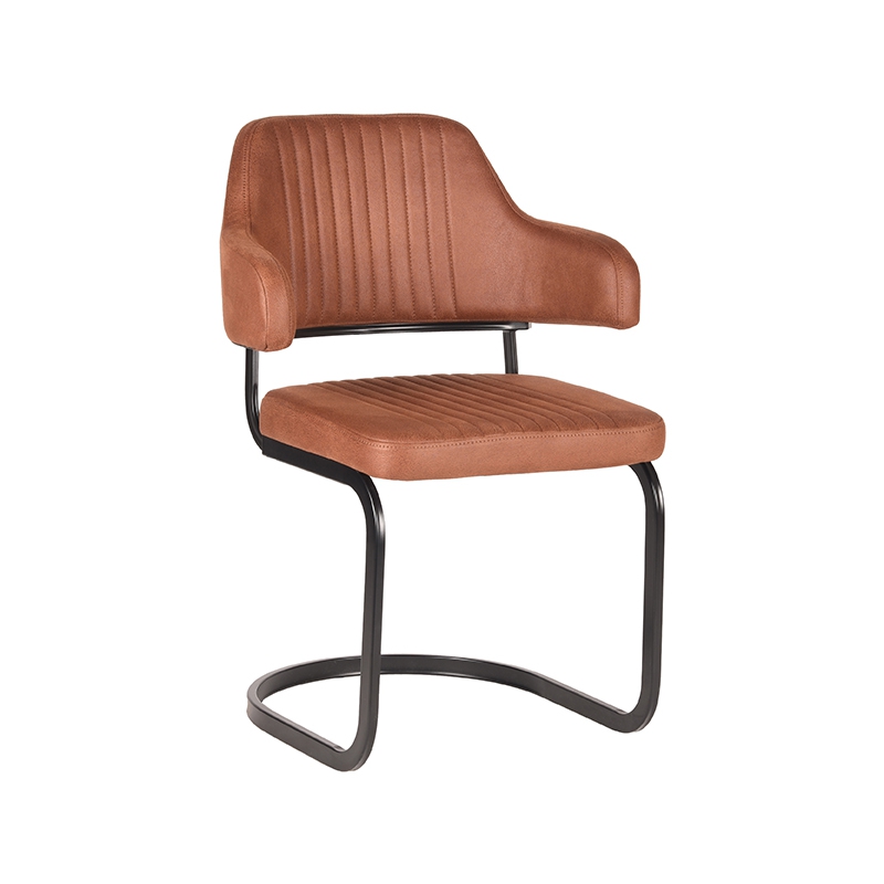 Label51 Otta eetkamerstoel microfiber cognac - set van 2 stoelen