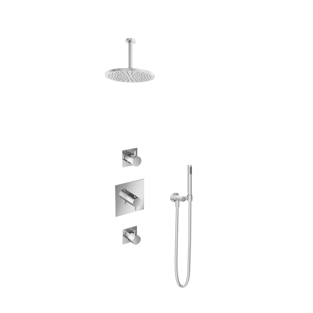 Hotbath Get Together IBS2CR inbouwdouche met 15cm plafondbuis en 25cm hoofddouche chroom