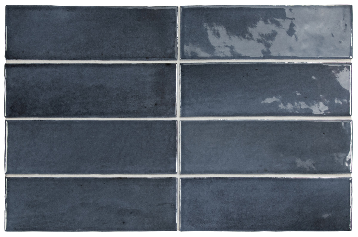 Jabo Tegelsample:  Premium Koko wandtegel 15x5cm donkerblauw glans