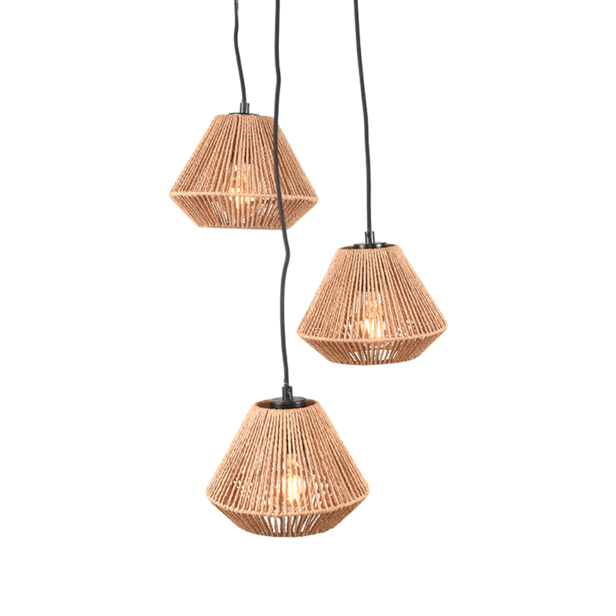 Label51 Ibiza hanglamp 3-lichts naturel jute